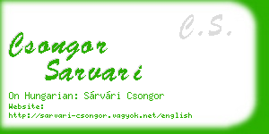 csongor sarvari business card